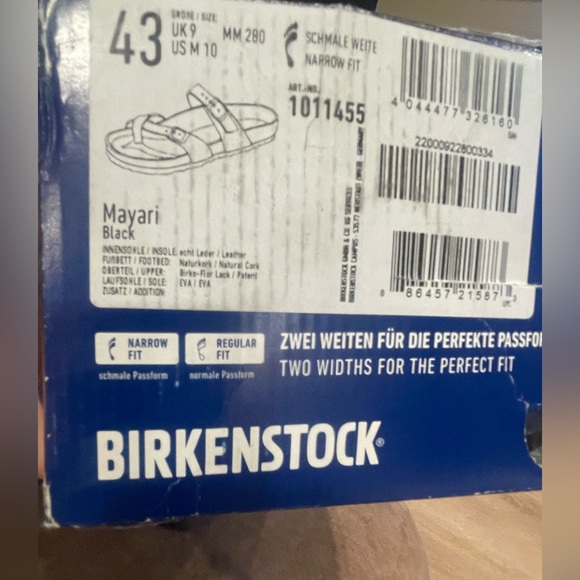 BNIB Birkenstock Mayari Black Narrow, cork sole, Sandals, Mens 10 - Picture 10 of 10
